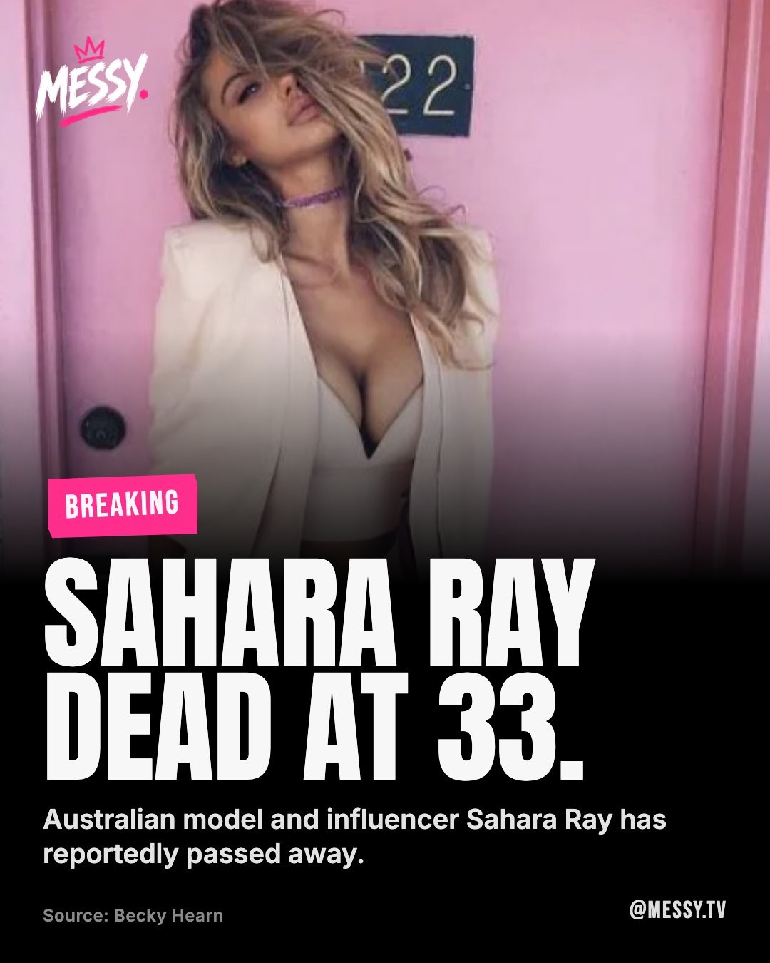 Australian model and influencer Sahara Ray